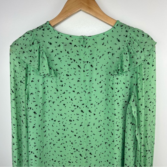 LITTLE MOON Green Ruffle Patterned Dress - Picture 7 of 10